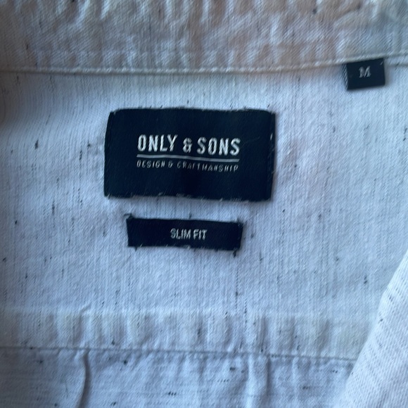 Button down long-sleeve shirt. White speckled black SlimFit - Picture 4 of 8